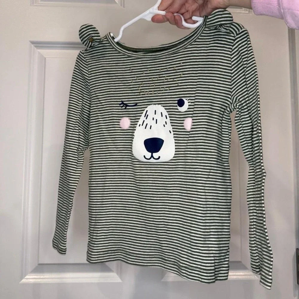 Carters Girls‎ Bear Long Sleeve Shirt Size 5T